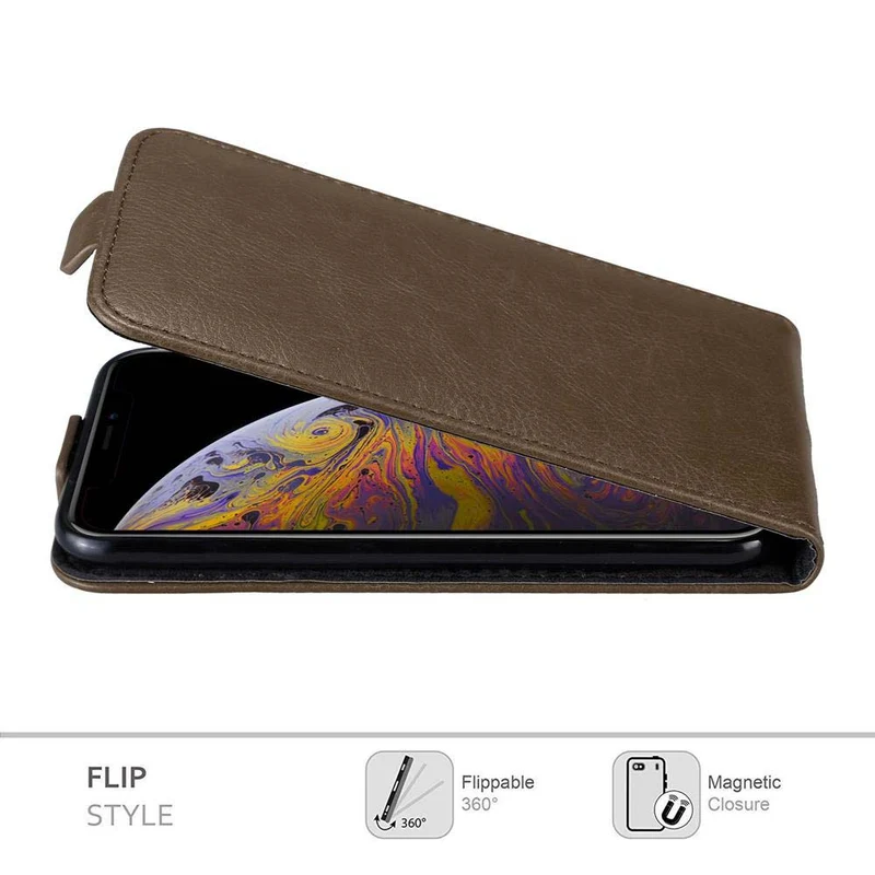 Cadorabo Hülle kompatibel mit Apple iPhone XS MAX Schutzhülle im Flip Design mit Magnetverschluss