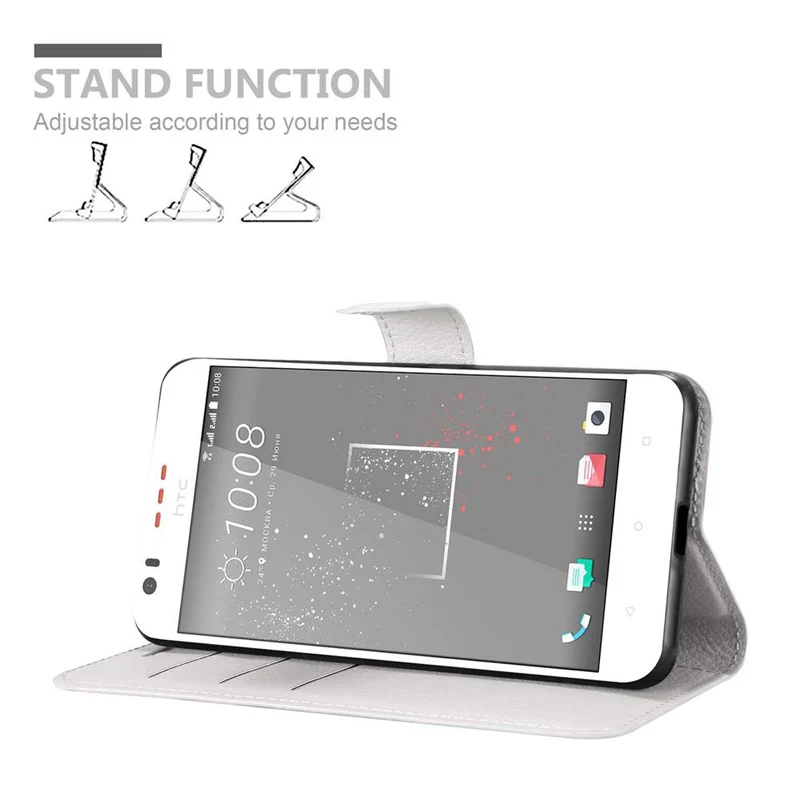 Cadorabo Hülle kompatibel mit HTC Desire 10 LIFESTYLE / Desire 825 Schutzhülle mit Magnetverschluss, Standfunktion und Kartenfach