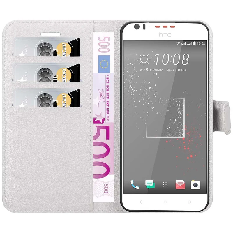 Cadorabo Hülle kompatibel mit HTC Desire 10 LIFESTYLE / Desire 825 Schutzhülle mit Magnetverschluss, Standfunktion und Kartenfach