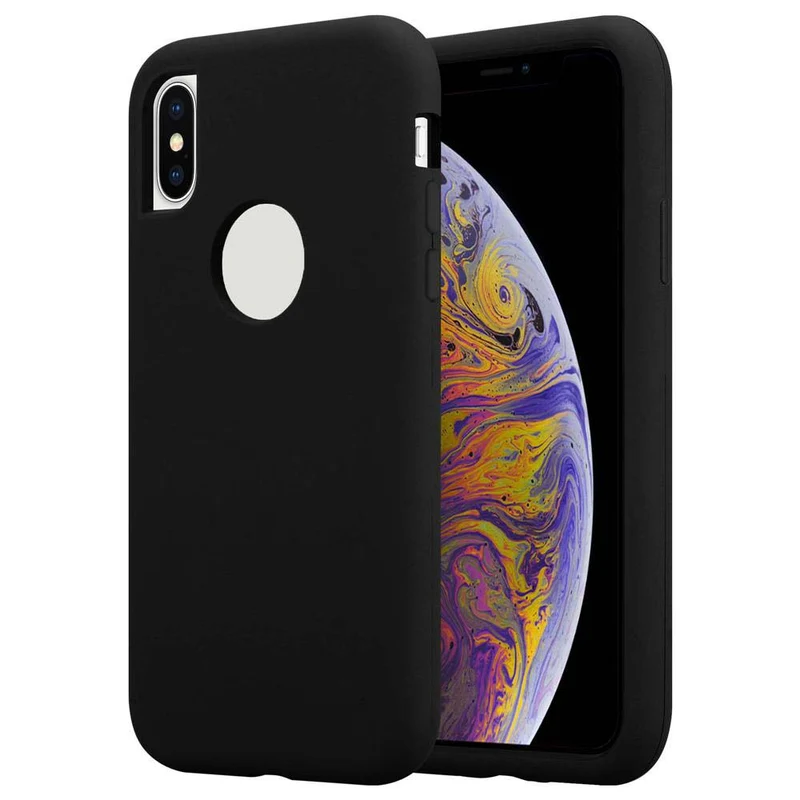 Cadorabo Hülle kompatibel mit Apple iPhone X / XS Hybrid Schutzhülle mit TPU Silikon Innenseite und 2teiliger Kunststoff Außenseite