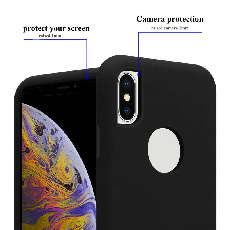 Cadorabo Hülle kompatibel mit Apple iPhone X / XS Hybrid Schutzhülle mit TPU Silikon Innenseite und 2teiliger Kunststoff Außenseite