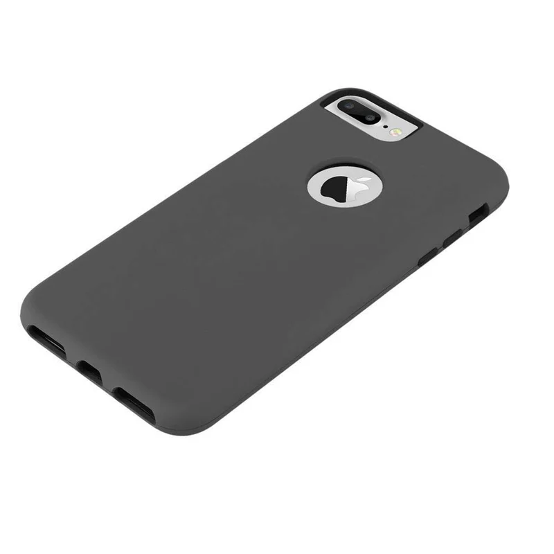 Cadorabo Hülle kompatibel mit Apple iPhone 7 PLUS / 7S PLUS / 8 PLUS Hybrid Schutzhülle mit TPU Silikon Innenseite und 2teiliger Kunststoff Außenseite