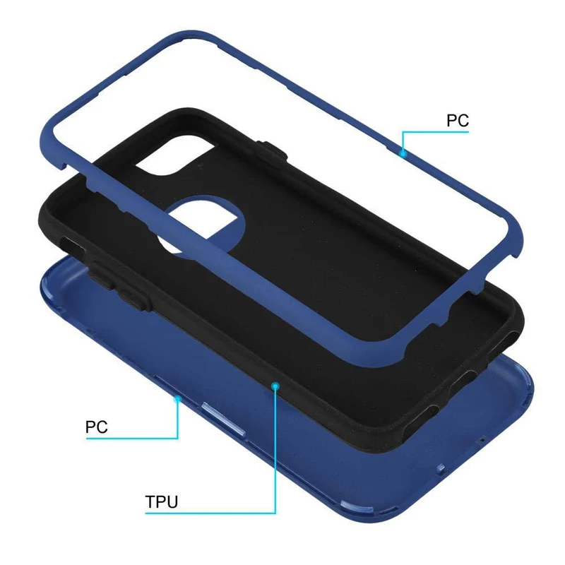 Cadorabo Hülle kompatibel mit Apple iPhone 7 / 7S / 8 / SE 2020 Hybrid Schutzhülle mit TPU Silikon Innenseite und 2teiliger Kunststoff Außenseite
