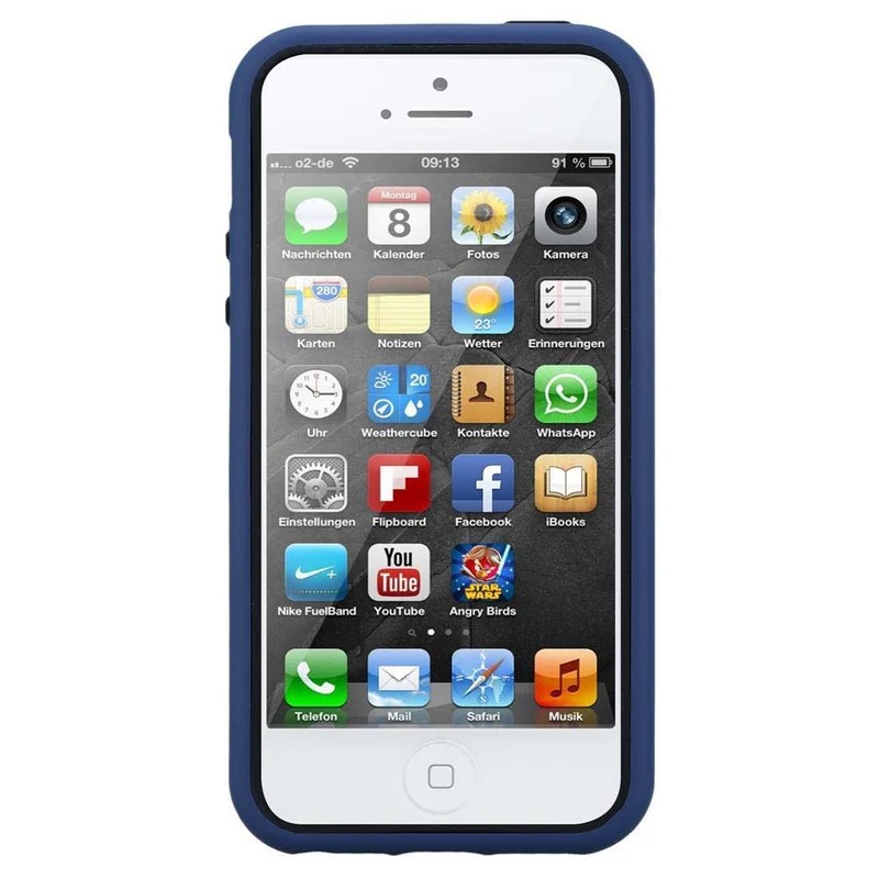 Cadorabo Hülle kompatibel mit Apple iPhone 5 / 5S / SE 2016 Hybrid Schutzhülle mit TPU Silikon Innenseite und 2teiliger Kunststoff Außenseite