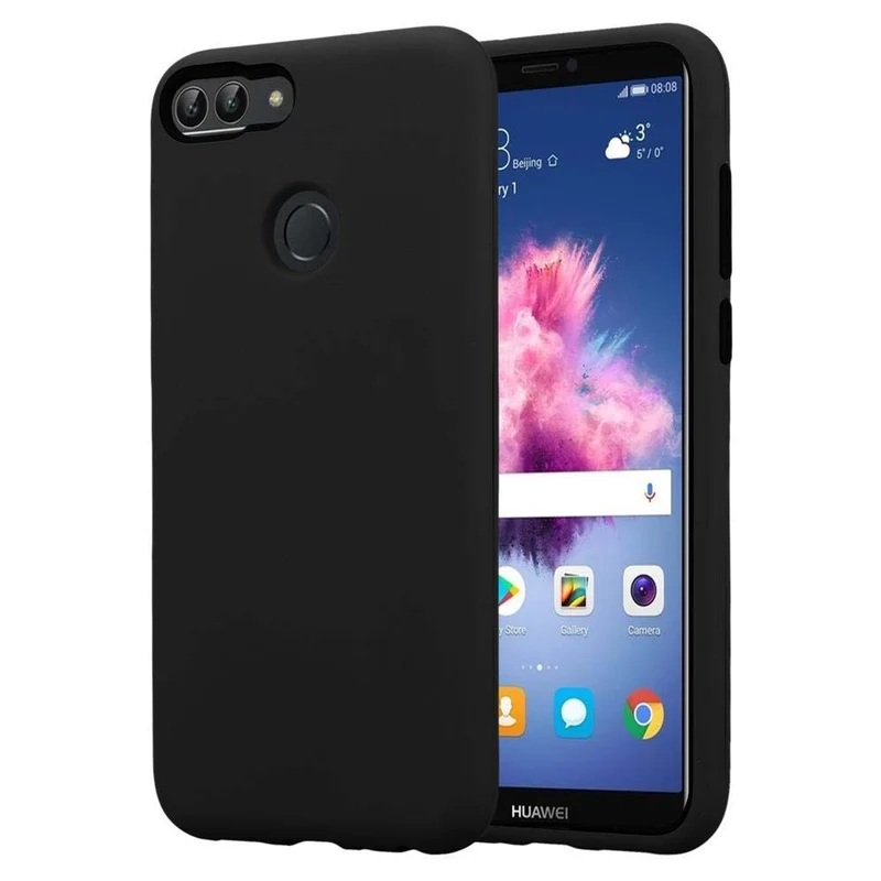 Cadorabo Hülle kompatibel mit Huawei P SMART 2018 / Enjoy 7S Hybrid Schutzhülle mit TPU Silikon Innenseite und 2teiliger Kunststoff Außenseite