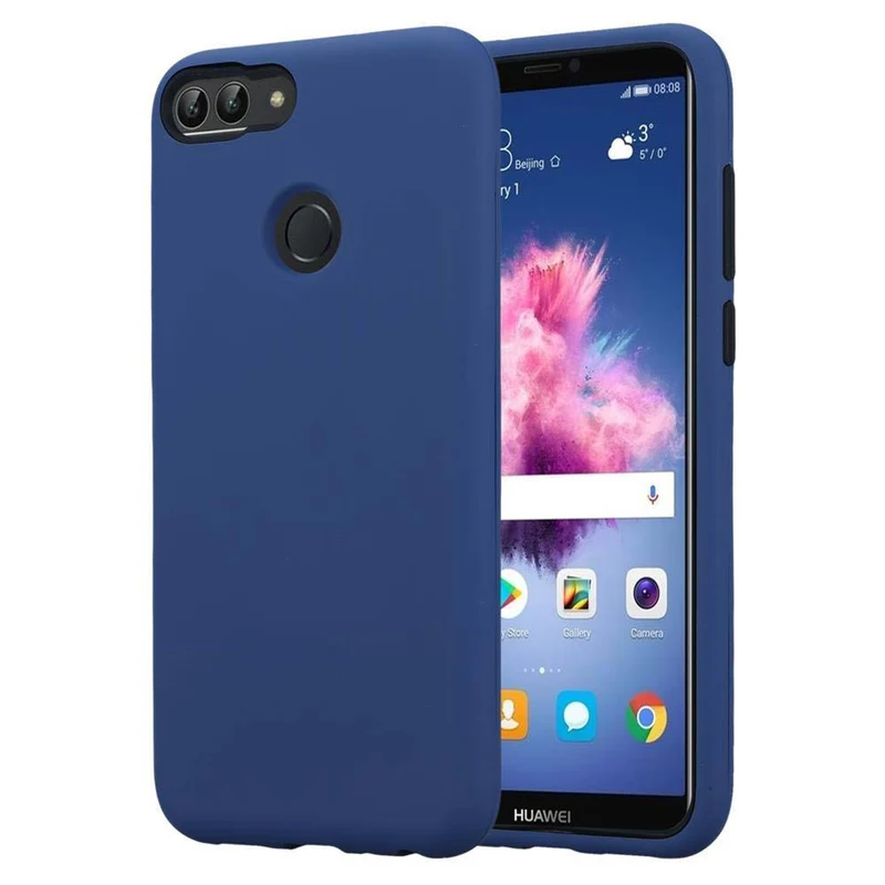 Cadorabo Hülle kompatibel mit Huawei P SMART 2018 / Enjoy 7S Hybrid Schutzhülle mit TPU Silikon Innenseite und 2teiliger Kunststoff Außenseite