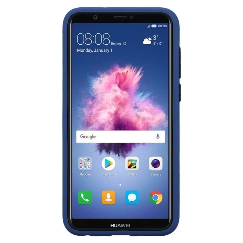 Cadorabo Hülle kompatibel mit Huawei P SMART 2018 / Enjoy 7S Hybrid Schutzhülle mit TPU Silikon Innenseite und 2teiliger Kunststoff Außenseite