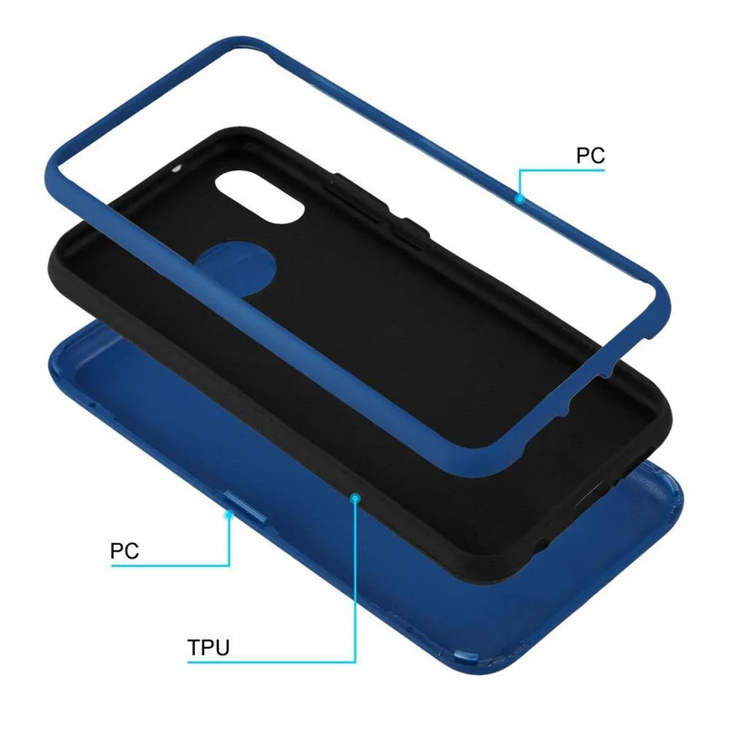 Cadorabo Hülle kompatibel mit Huawei P20 LITE 2018 / NOVA 3E Hybrid Schutzhülle mit TPU Silikon Innenseite und 2teiliger Kunststoff Außenseite