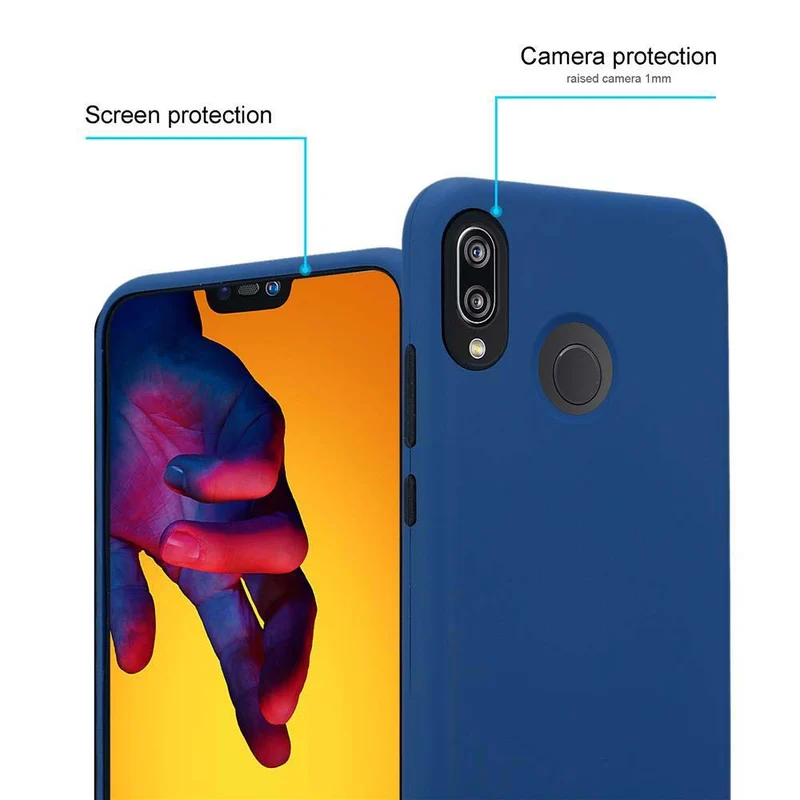 Cadorabo Hülle kompatibel mit Huawei P20 LITE 2018 / NOVA 3E Hybrid Schutzhülle mit TPU Silikon Innenseite und 2teiliger Kunststoff Außenseite