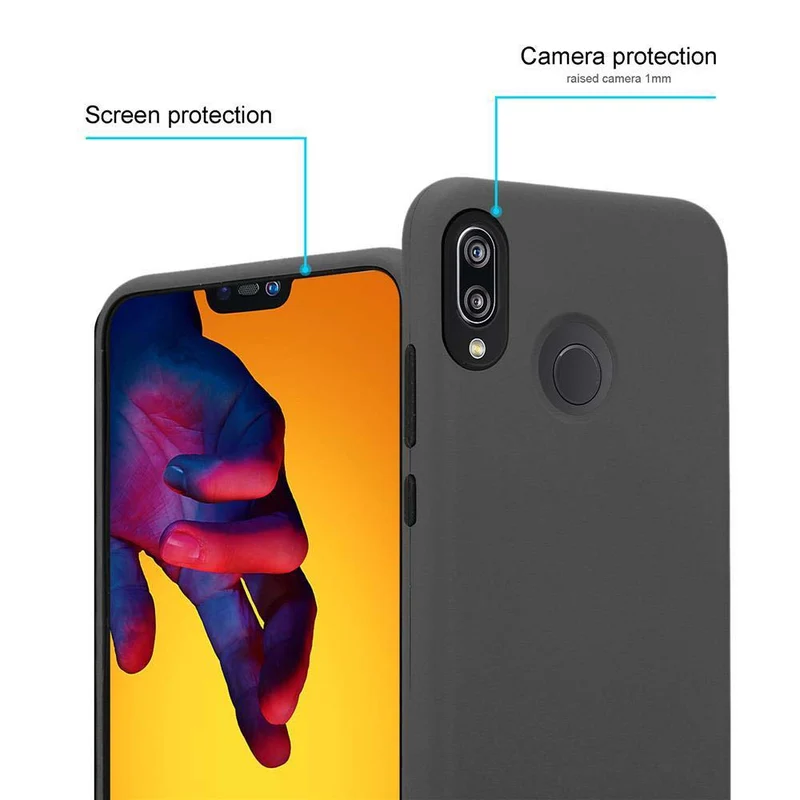 Cadorabo Hülle kompatibel mit Huawei P20 LITE 2018 / NOVA 3E Hybrid Schutzhülle mit TPU Silikon Innenseite und 2teiliger Kunststoff Außenseite