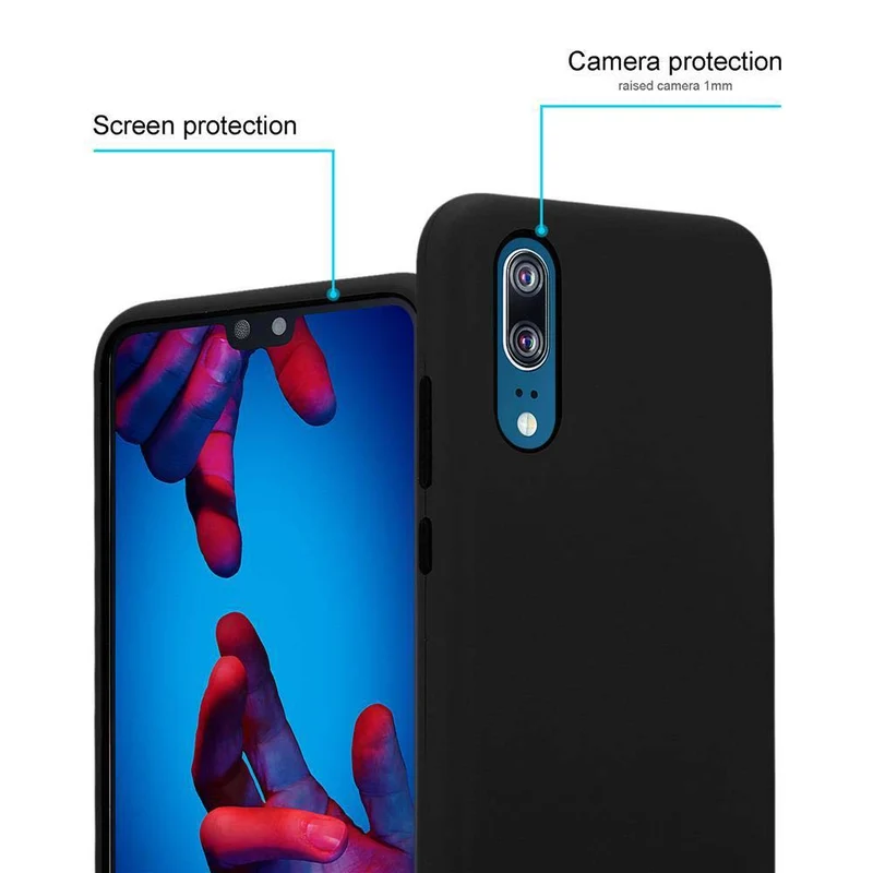 Cadorabo Hülle kompatibel mit Huawei P20 Hybrid Schutzhülle mit TPU Silikon Innenseite und 2teiliger Kunststoff Außenseite
