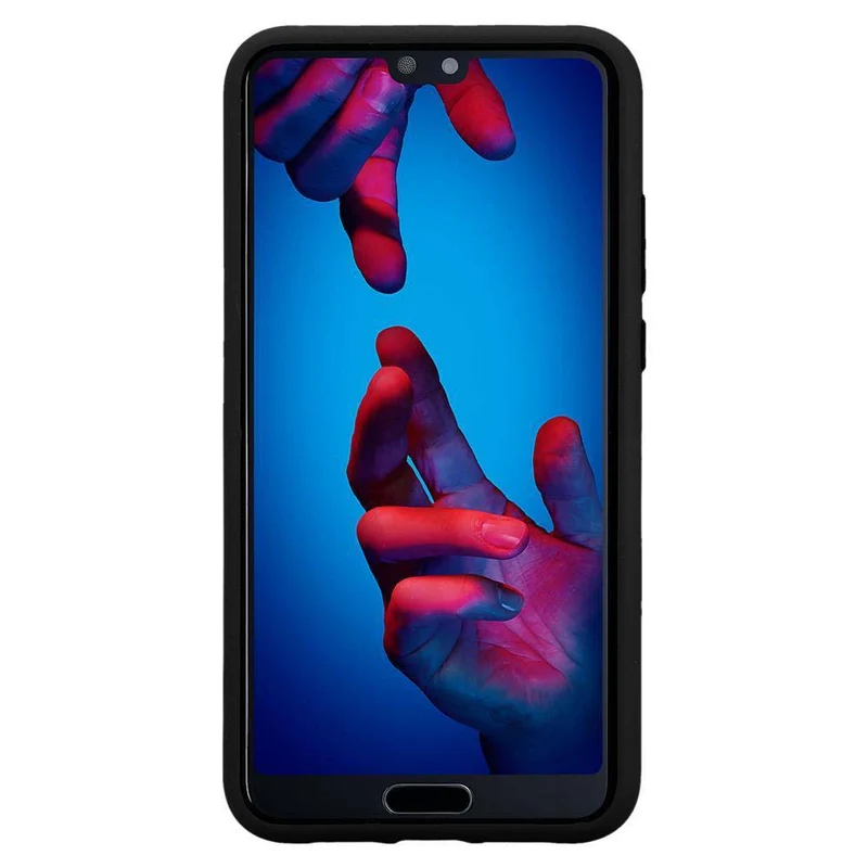 Cadorabo Hülle kompatibel mit Huawei P20 Hybrid Schutzhülle mit TPU Silikon Innenseite und 2teiliger Kunststoff Außenseite