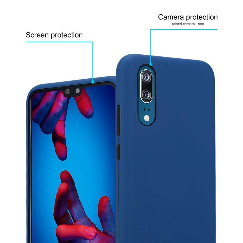 Cadorabo Hülle kompatibel mit Huawei P20 Hybrid Schutzhülle mit TPU Silikon Innenseite und 2teiliger Kunststoff Außenseite