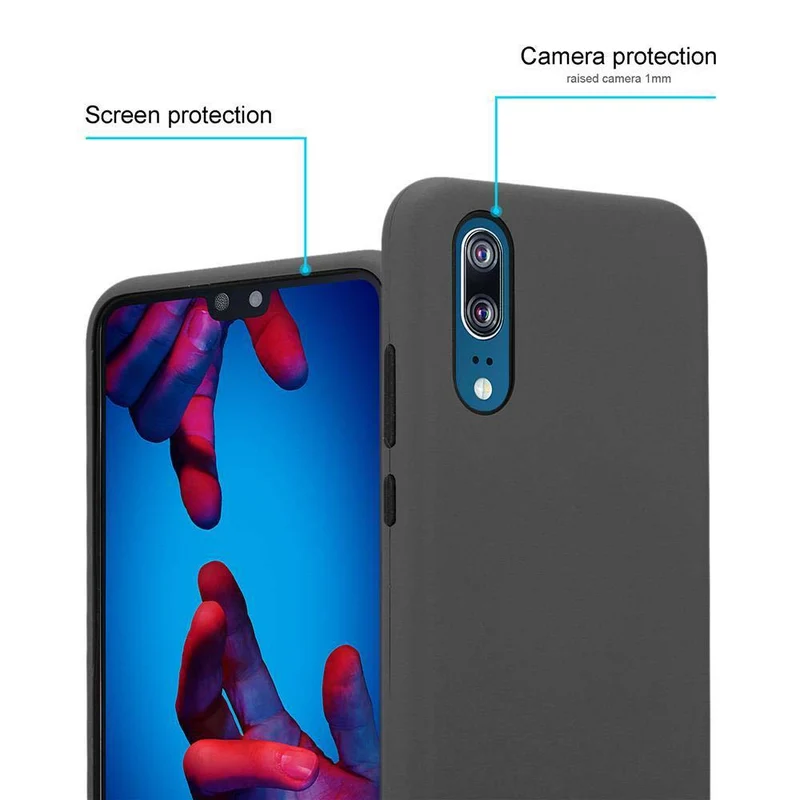 Cadorabo Hülle kompatibel mit Huawei P20 Hybrid Schutzhülle mit TPU Silikon Innenseite und 2teiliger Kunststoff Außenseite