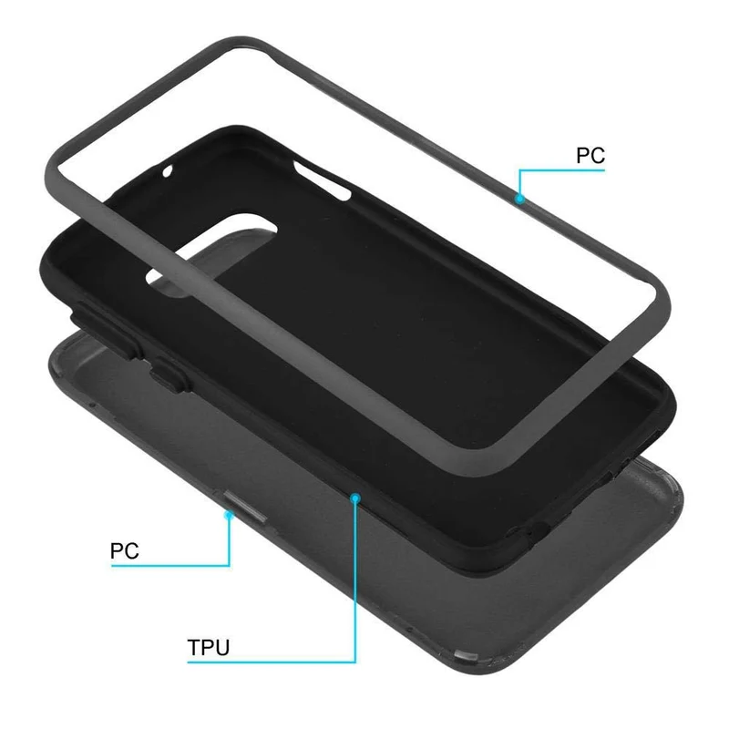 Cadorabo Hülle kompatibel mit Samsung Galaxy S10e Hybrid Schutzhülle mit TPU Silikon Innenseite und 2teiliger Kunststoff Außenseite