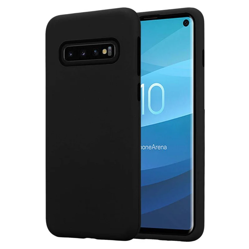 Cadorabo Hülle kompatibel mit Samsung Galaxy S10 PLUS Hybrid Schutzhülle mit TPU Silikon Innenseite und 2teiliger Kunststoff Außenseite