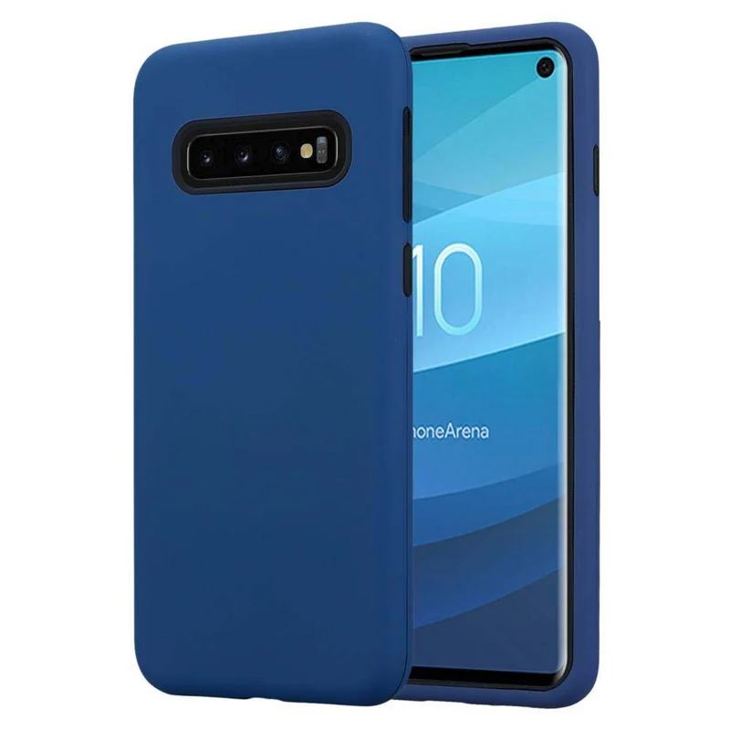 Cadorabo Hülle kompatibel mit Samsung Galaxy S10 PLUS Hybrid Schutzhülle mit TPU Silikon Innenseite und 2teiliger Kunststoff Außenseite