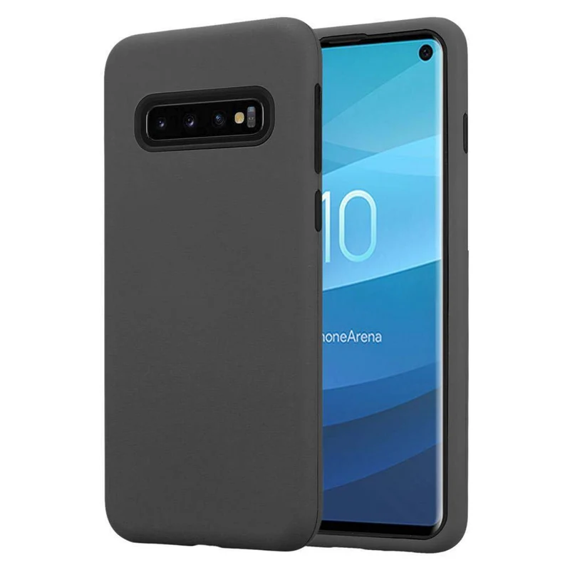 Cadorabo Hülle kompatibel mit Samsung Galaxy S10 PLUS Hybrid Schutzhülle mit TPU Silikon Innenseite und 2teiliger Kunststoff Außenseite