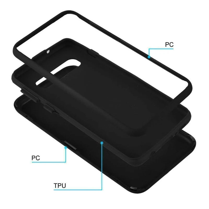 Cadorabo Hülle kompatibel mit Samsung Galaxy S10 PLUS Hybrid Schutzhülle mit TPU Silikon Innenseite und 2teiliger Kunststoff Außenseite