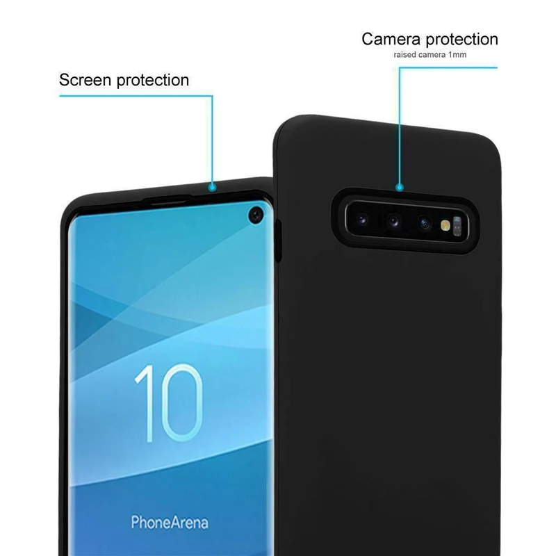 Cadorabo Hülle kompatibel mit Samsung Galaxy S10 PLUS Hybrid Schutzhülle mit TPU Silikon Innenseite und 2teiliger Kunststoff Außenseite