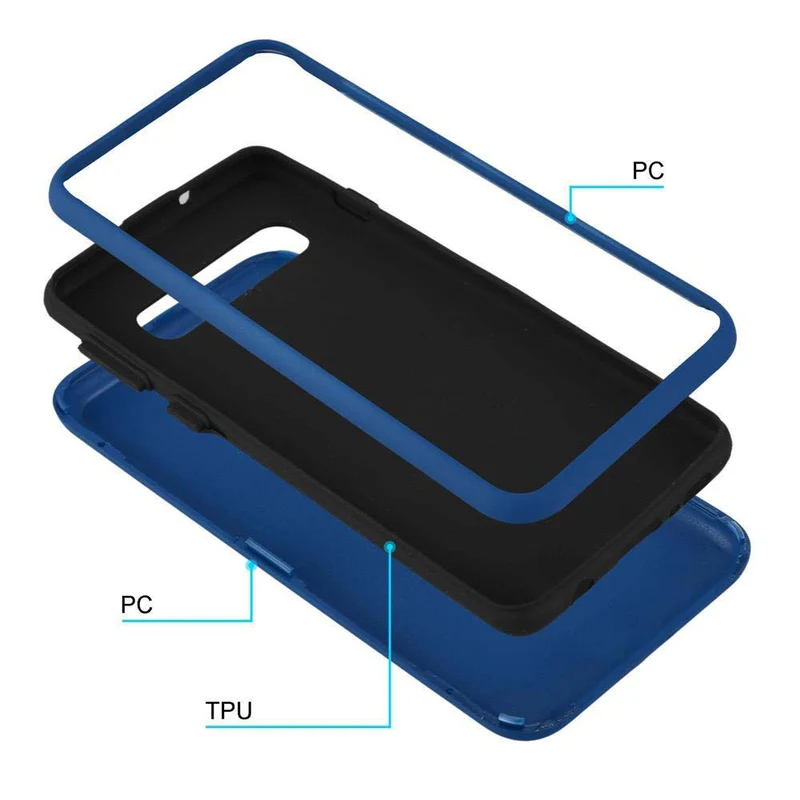 Cadorabo Hülle kompatibel mit Samsung Galaxy S10 PLUS Hybrid Schutzhülle mit TPU Silikon Innenseite und 2teiliger Kunststoff Außenseite