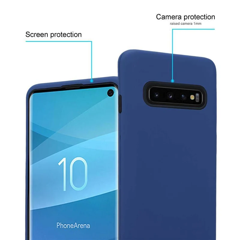 Cadorabo Hülle kompatibel mit Samsung Galaxy S10 PLUS Hybrid Schutzhülle mit TPU Silikon Innenseite und 2teiliger Kunststoff Außenseite