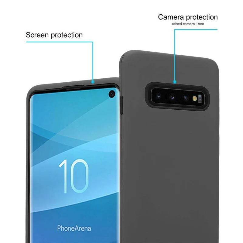 Cadorabo Hülle kompatibel mit Samsung Galaxy S10 PLUS Hybrid Schutzhülle mit TPU Silikon Innenseite und 2teiliger Kunststoff Außenseite