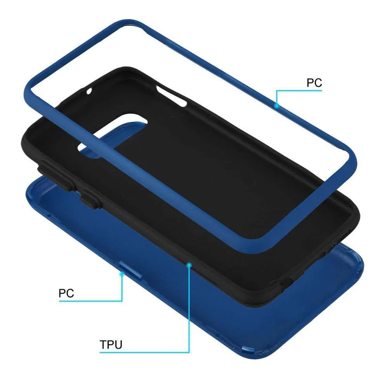 Cadorabo Hülle kompatibel mit Samsung Galaxy S10 4G Hybrid Schutzhülle mit TPU Silikon Innenseite und 2teiliger Kunststoff Außenseite