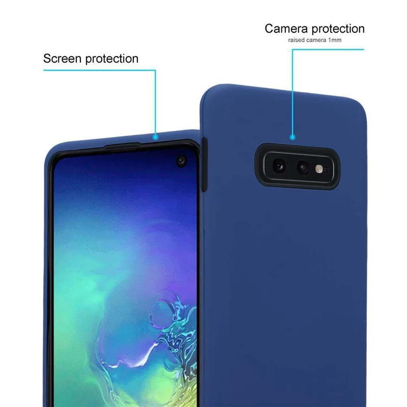 Cadorabo Hülle kompatibel mit Samsung Galaxy S10 4G Hybrid Schutzhülle mit TPU Silikon Innenseite und 2teiliger Kunststoff Außenseite