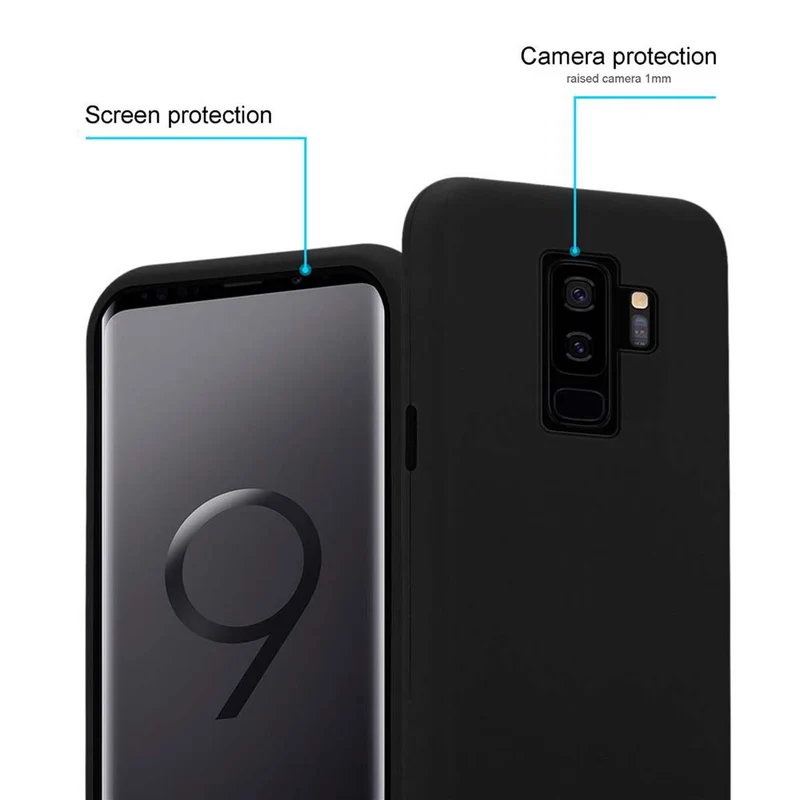 Cadorabo Hülle kompatibel mit Samsung Galaxy S9 PLUS Hybrid Schutzhülle mit TPU Silikon Innenseite und 2teiliger Kunststoff Außenseite
