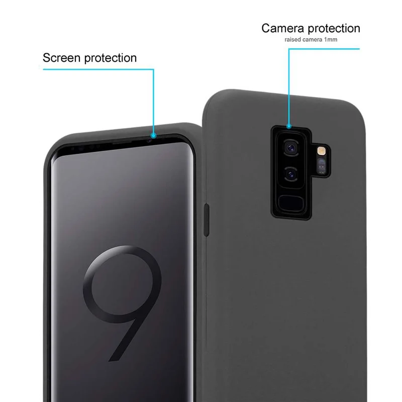 Cadorabo Hülle kompatibel mit Samsung Galaxy S9 PLUS Hybrid Schutzhülle mit TPU Silikon Innenseite und 2teiliger Kunststoff Außenseite