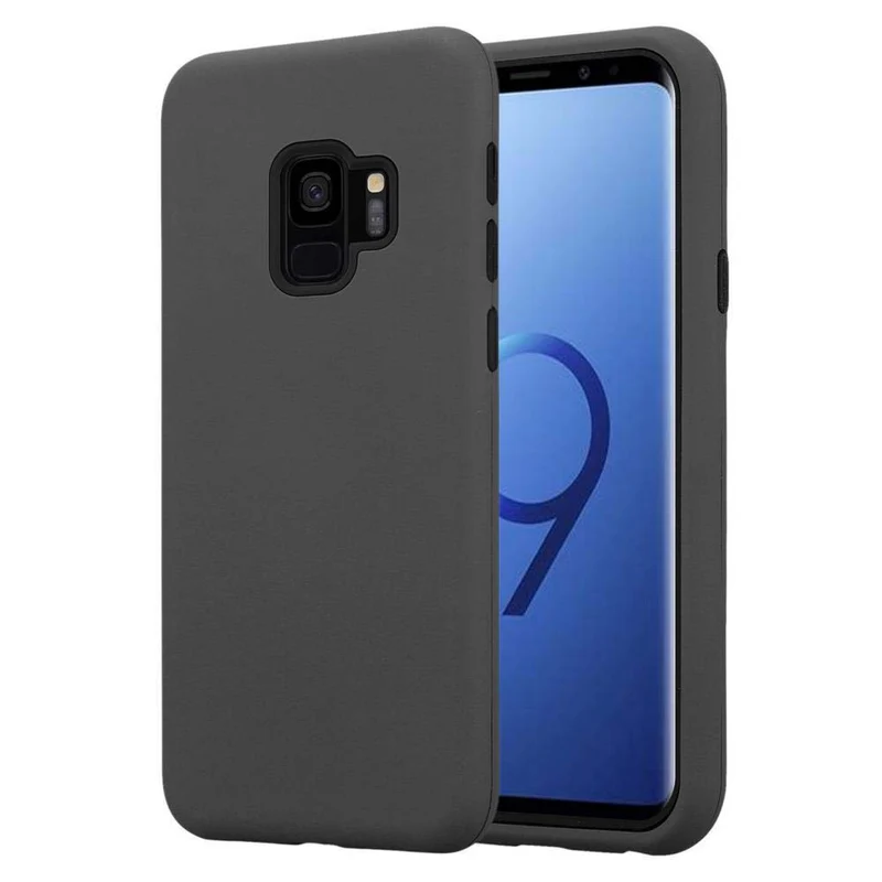 Cadorabo Hülle kompatibel mit Samsung Galaxy S9 Hybrid Schutzhülle mit TPU Silikon Innenseite und 2teiliger Kunststoff Außenseite