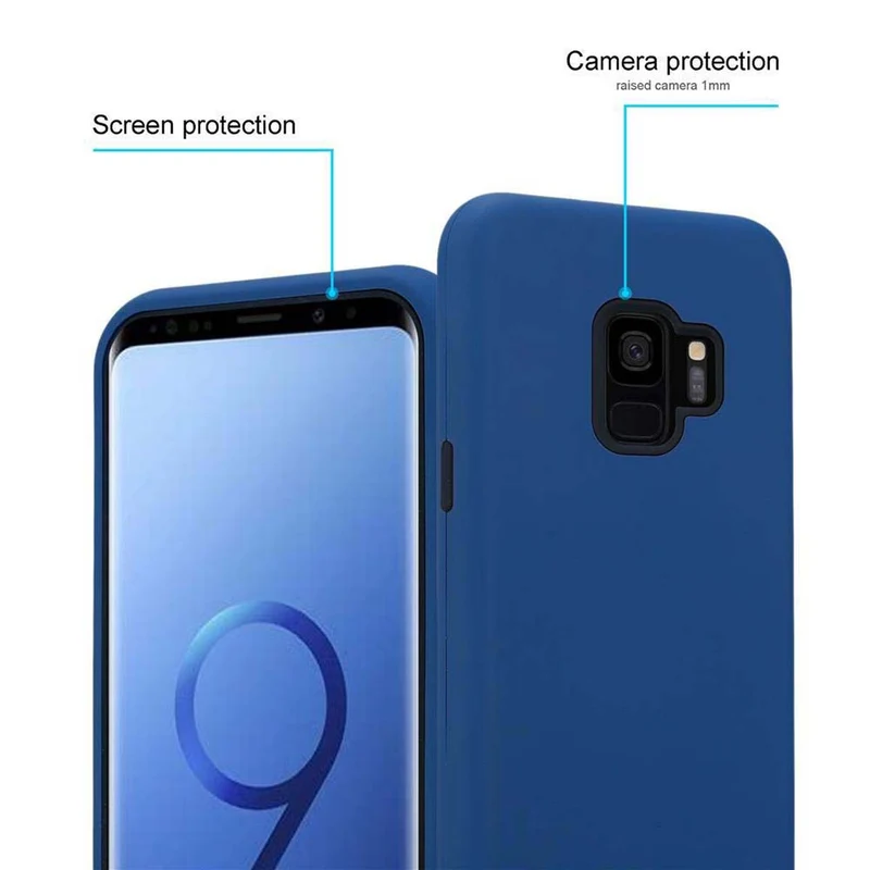 Cadorabo Hülle kompatibel mit Samsung Galaxy S9 Hybrid Schutzhülle mit TPU Silikon Innenseite und 2teiliger Kunststoff Außenseite