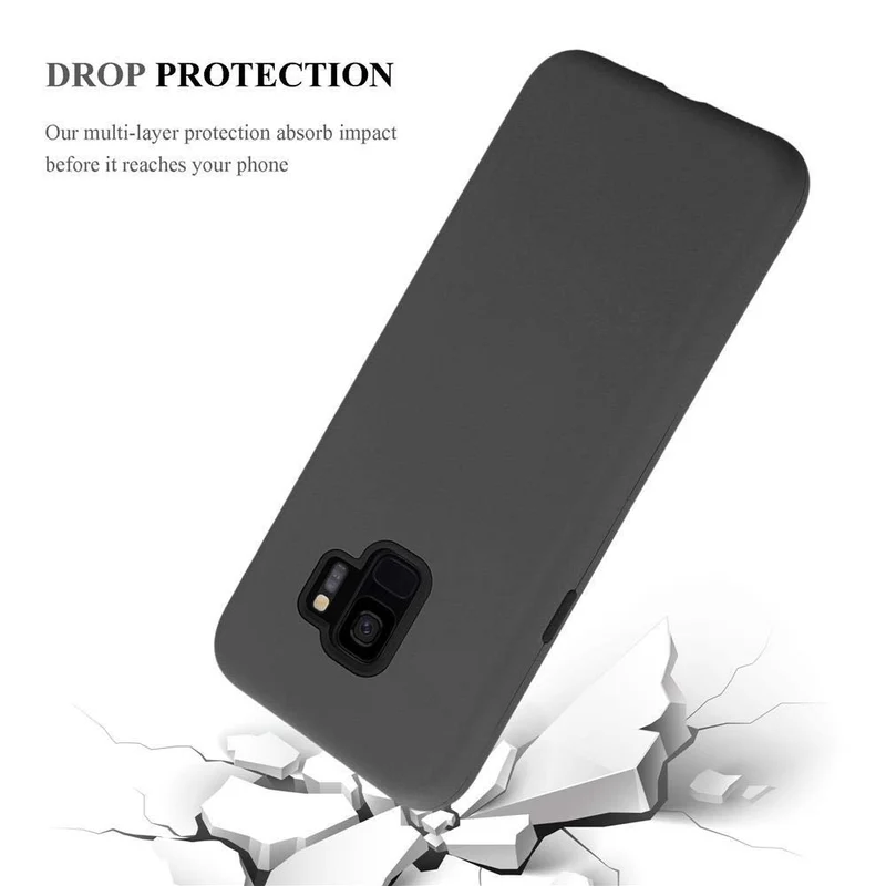 Cadorabo Hülle kompatibel mit Samsung Galaxy S9 Hybrid Schutzhülle mit TPU Silikon Innenseite und 2teiliger Kunststoff Außenseite