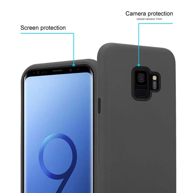 Cadorabo Hülle kompatibel mit Samsung Galaxy S9 Hybrid Schutzhülle mit TPU Silikon Innenseite und 2teiliger Kunststoff Außenseite