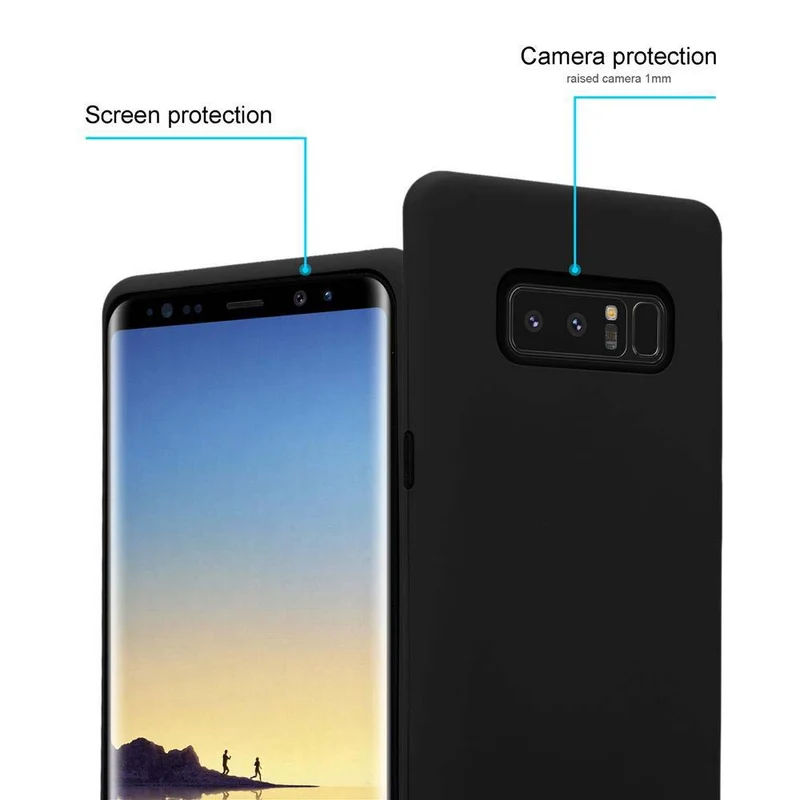Cadorabo Hülle kompatibel mit Samsung Galaxy NOTE 8 Hybrid Schutzhülle mit TPU Silikon Innenseite und 2teiliger Kunststoff Außenseite