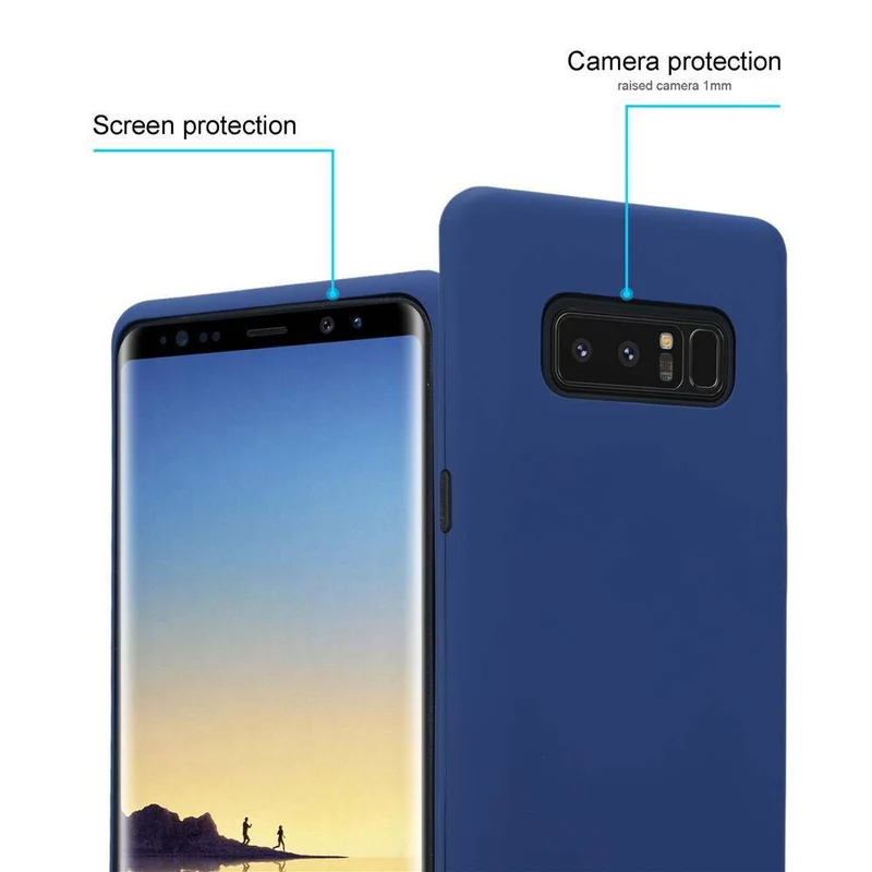 Cadorabo Hülle kompatibel mit Samsung Galaxy NOTE 8 Hybrid Schutzhülle mit TPU Silikon Innenseite und 2teiliger Kunststoff Außenseite