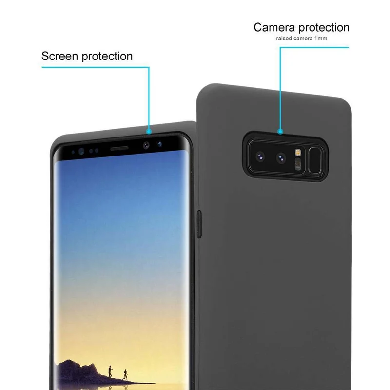 Cadorabo Hülle kompatibel mit Samsung Galaxy NOTE 8 Hybrid Schutzhülle mit TPU Silikon Innenseite und 2teiliger Kunststoff Außenseite