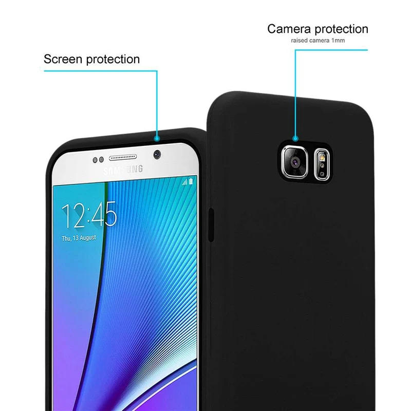Cadorabo Hülle kompatibel mit Samsung Galaxy NOTE 5 Hybrid Schutzhülle mit TPU Silikon Innenseite und 2teiliger Kunststoff Außenseite