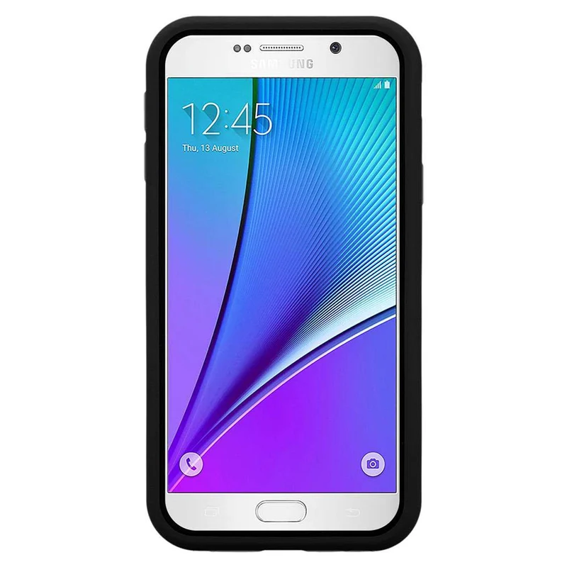 Cadorabo Hülle kompatibel mit Samsung Galaxy NOTE 5 Hybrid Schutzhülle mit TPU Silikon Innenseite und 2teiliger Kunststoff Außenseite