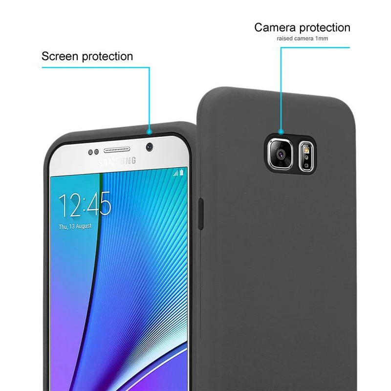 Cadorabo Hülle kompatibel mit Samsung Galaxy NOTE 5 Hybrid Schutzhülle mit TPU Silikon Innenseite und 2teiliger Kunststoff Außenseite