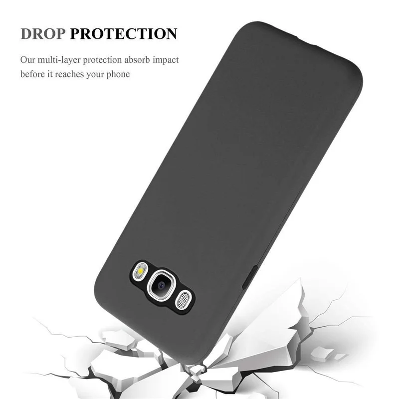 Cadorabo Hülle kompatibel mit Samsung Galaxy J7 2016 Hybrid Schutzhülle mit TPU Silikon Innenseite und 2teiliger Kunststoff Außenseite