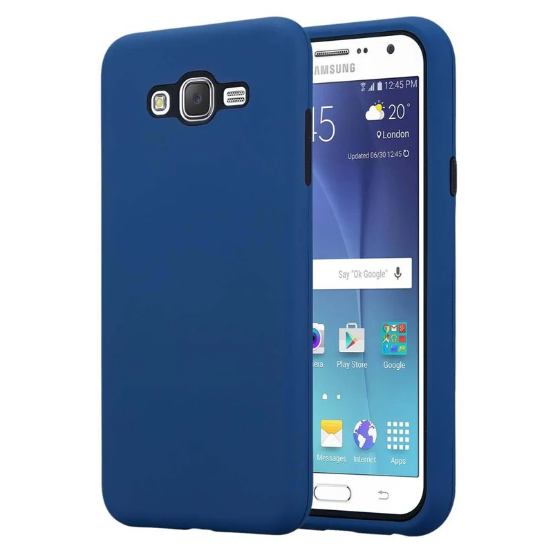 Cadorabo Hülle kompatibel mit Samsung Galaxy J7 2015 Hybrid Schutzhülle mit TPU Silikon Innenseite und 2teiliger Kunststoff Außenseite
