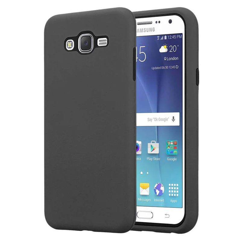 Cadorabo Hülle kompatibel mit Samsung Galaxy J7 2015 Hybrid Schutzhülle mit TPU Silikon Innenseite und 2teiliger Kunststoff Außenseite