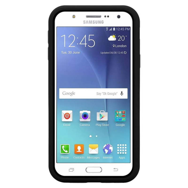 Cadorabo Hülle kompatibel mit Samsung Galaxy J7 2015 Hybrid Schutzhülle mit TPU Silikon Innenseite und 2teiliger Kunststoff Außenseite