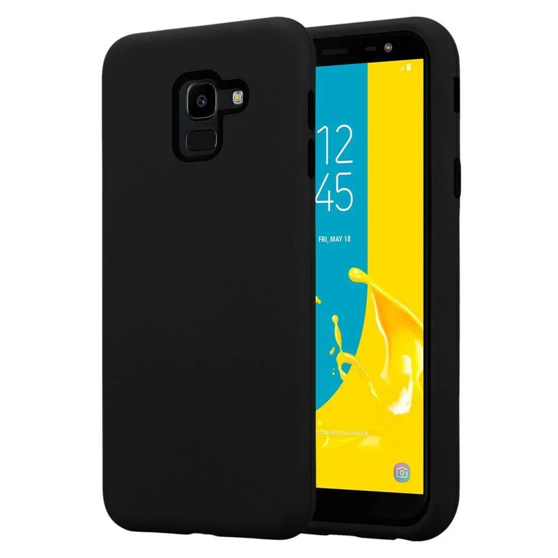 Cadorabo Hülle kompatibel mit Samsung Galaxy J6 2018 Hybrid Schutzhülle mit TPU Silikon Innenseite und 2teiliger Kunststoff Außenseite
