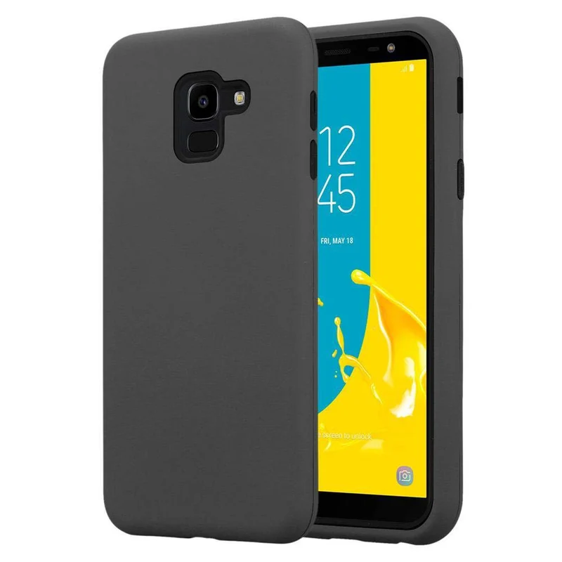 Cadorabo Hülle kompatibel mit Samsung Galaxy J6 2018 Hybrid Schutzhülle mit TPU Silikon Innenseite und 2teiliger Kunststoff Außenseite