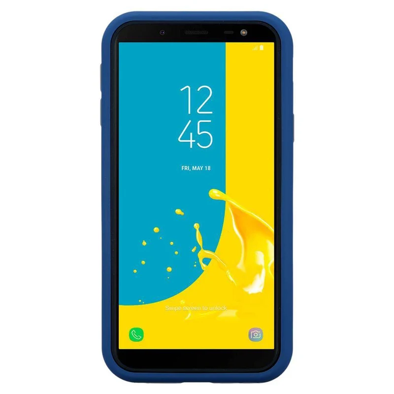 Cadorabo Hülle kompatibel mit Samsung Galaxy J6 2018 Hybrid Schutzhülle mit TPU Silikon Innenseite und 2teiliger Kunststoff Außenseite