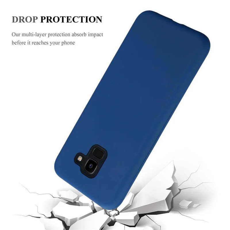 Cadorabo Hülle kompatibel mit Samsung Galaxy J6 2018 Hybrid Schutzhülle mit TPU Silikon Innenseite und 2teiliger Kunststoff Außenseite