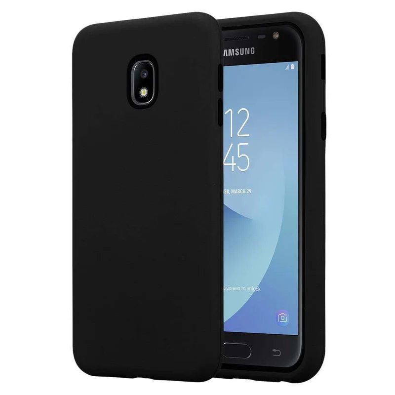 Cadorabo Hülle kompatibel mit Samsung Galaxy J3 2017 Hybrid Schutzhülle mit TPU Silikon Innenseite und 2teiliger Kunststoff Außenseite